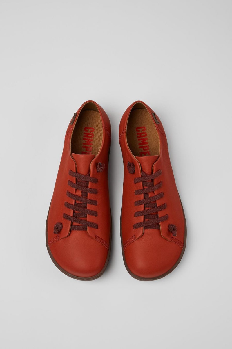 Red Men's Camper Peu Leather Sneakers | 5390728-MU