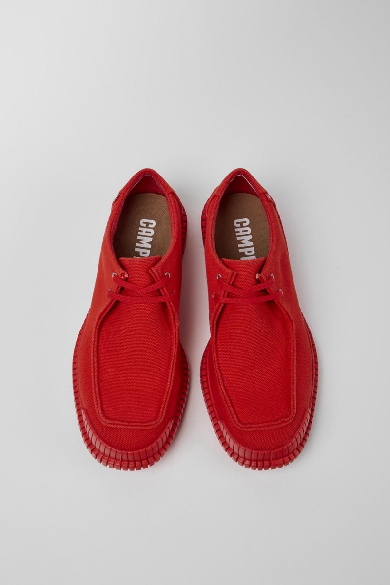 Red Men's Camper Pix Recycled Cotton Slip On | 9847320-VA