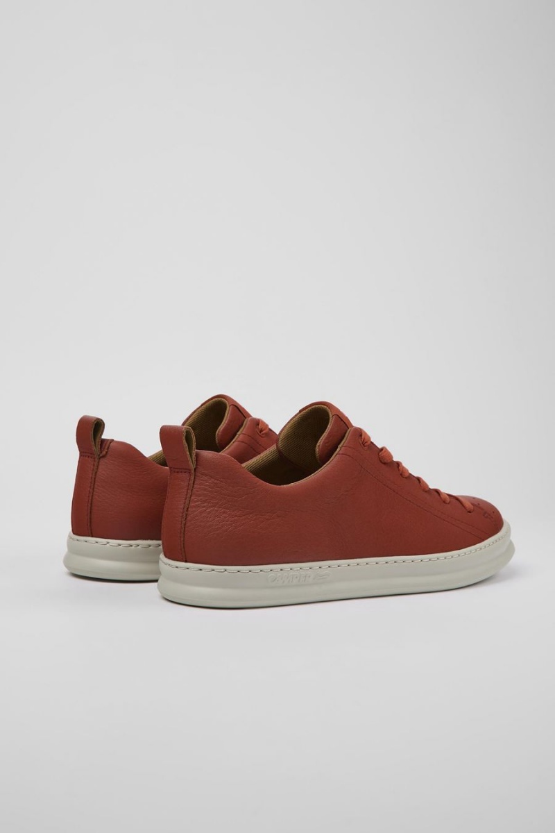 Red Men's Camper Runner Leather Sneakers | 4915803-CG