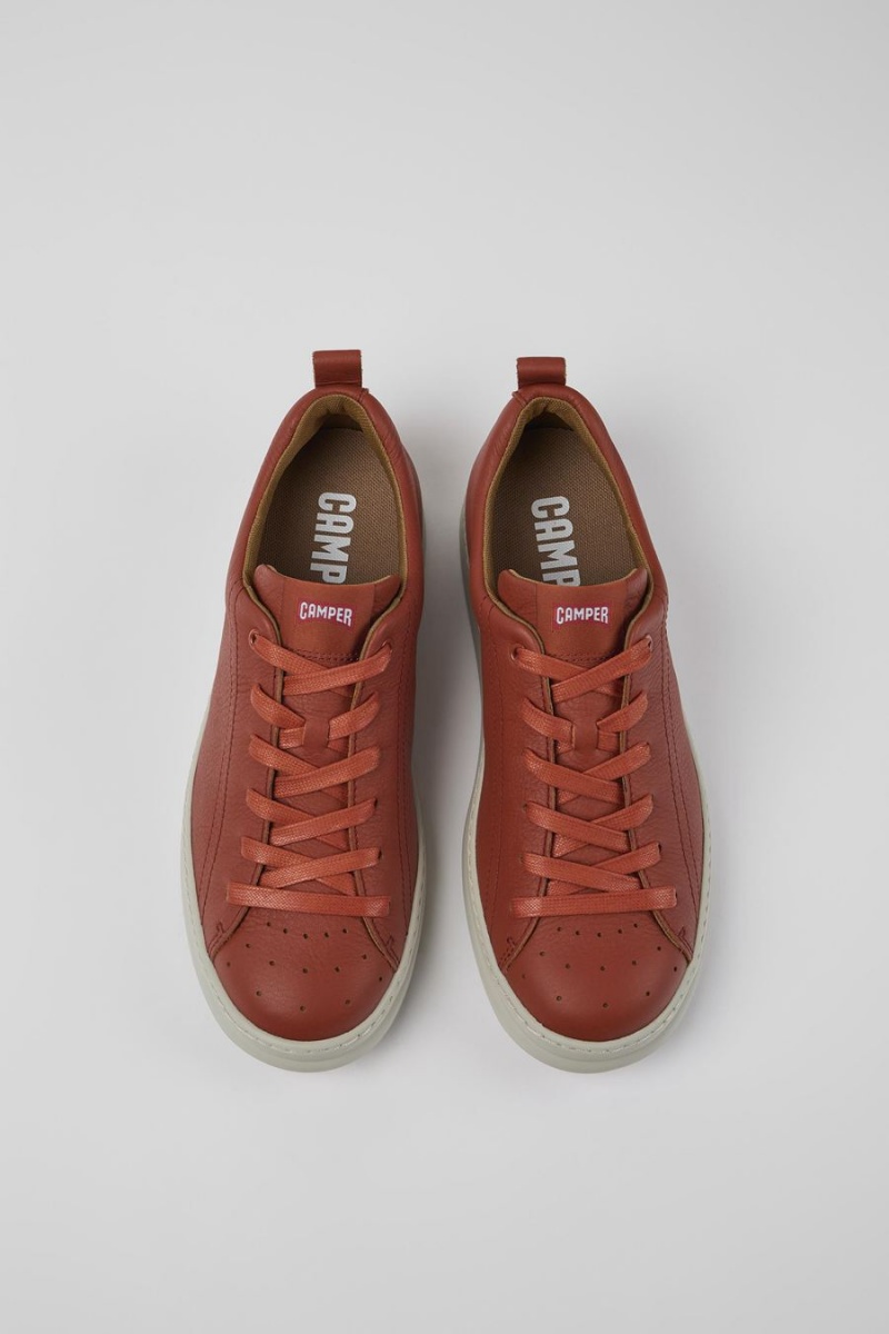 Red Men's Camper Runner Leather Sneakers | 4915803-CG