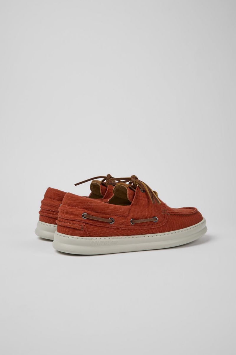 Red Men's Camper Runner Recycled Cotton Slip On | 0715329-PL