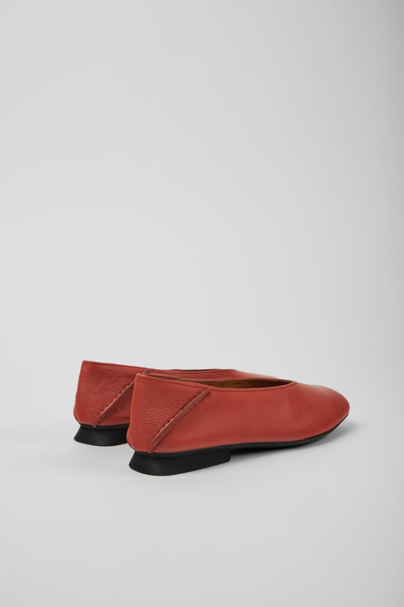 Red Women's Camper Casi Myra Leather Ballerina | 3450619-ZR