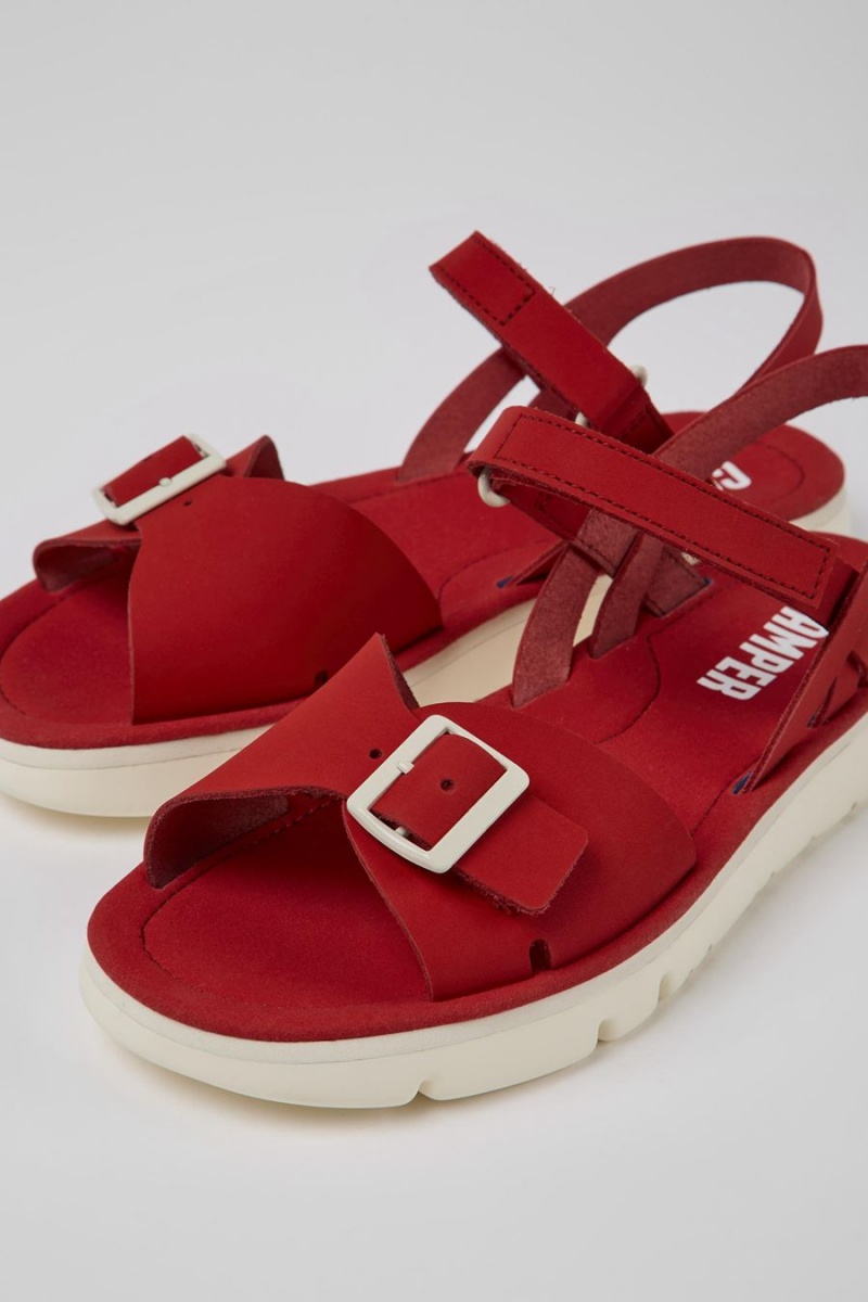 Red Women's Camper Oruga Sandals | 5639021-KI