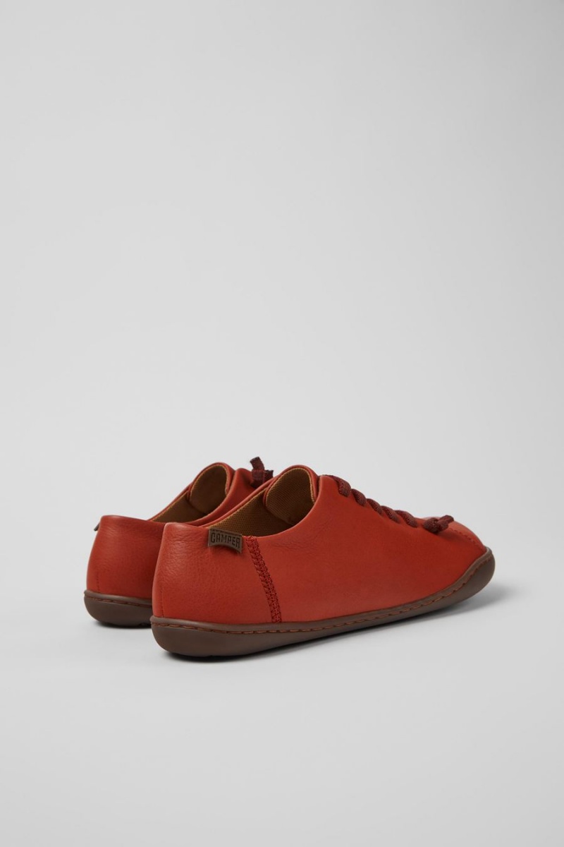 Red Women's Camper Peu Leather Sneakers | 0847291-BL