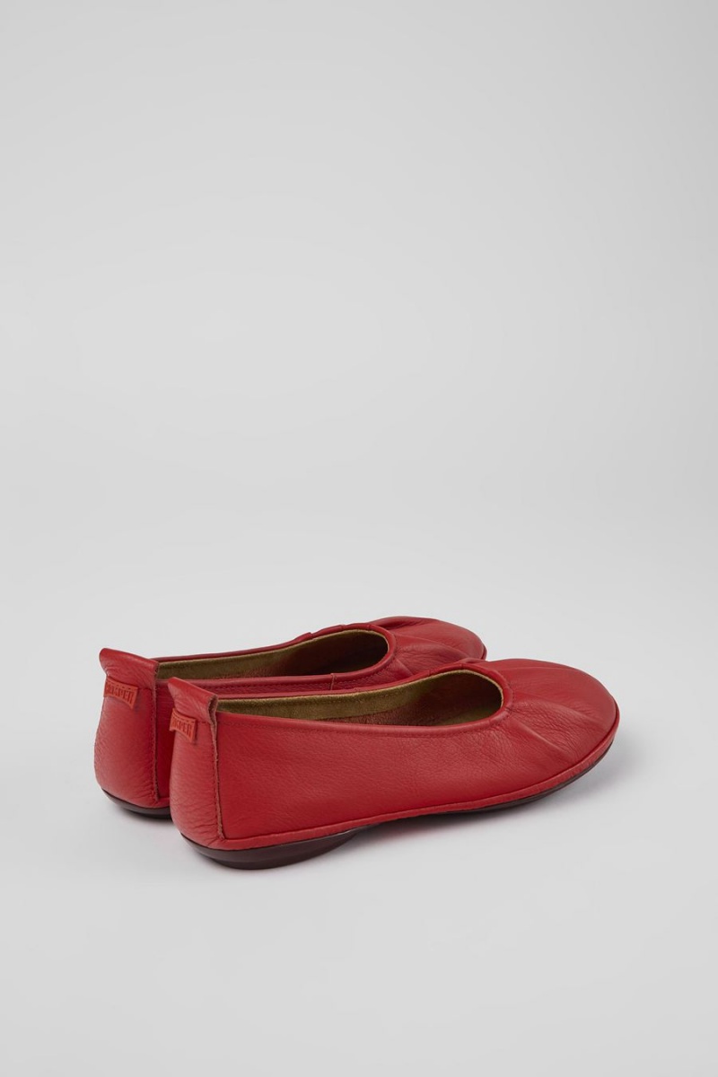 Red Women's Camper Right Leather Ballerina | 5867301-US