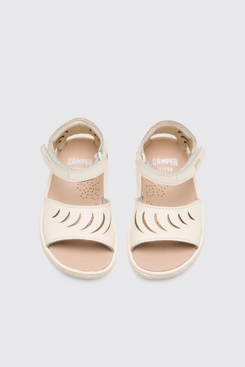 White Girls' Camper Miko Cream Sandals | 6478502-QW