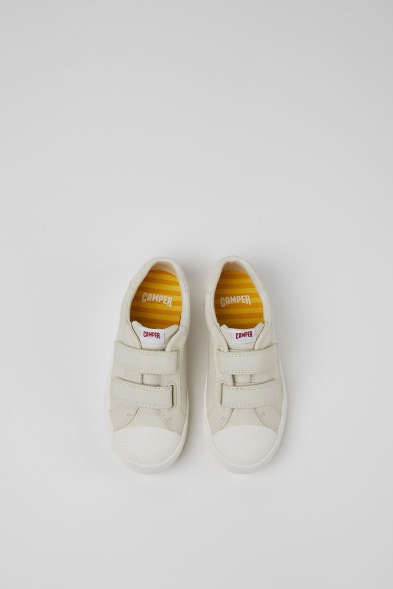 White Girls' Camper Pursuit Leather Slip On | 6273845-IL