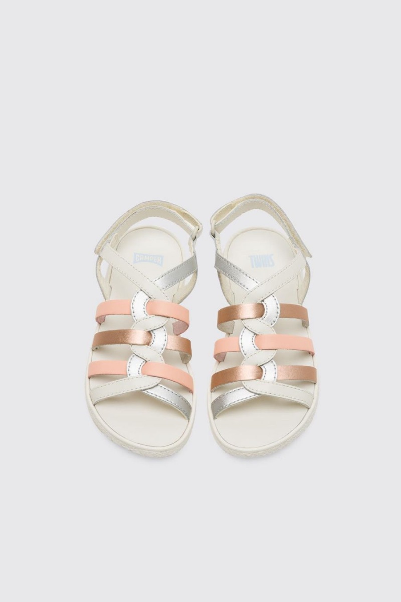 White Girls' Camper Twins Sandals | 8524390-GW