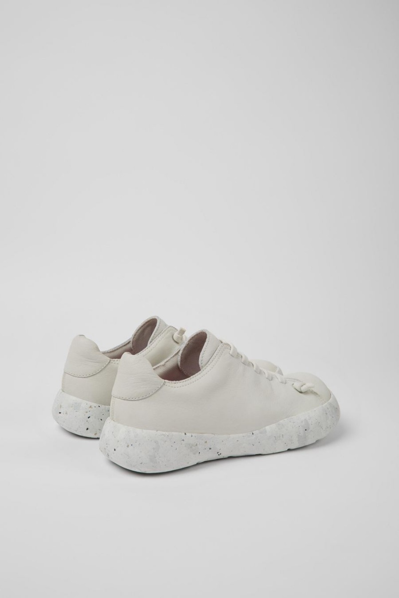 White Men's Camper Peu Stadium Leather Sneakers | 0713958-VX