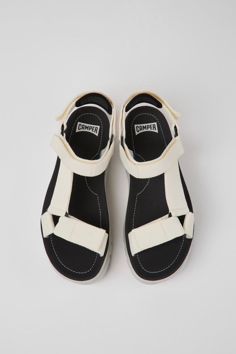 White Women's Camper Oruga Up Sandals | 9708615-SN