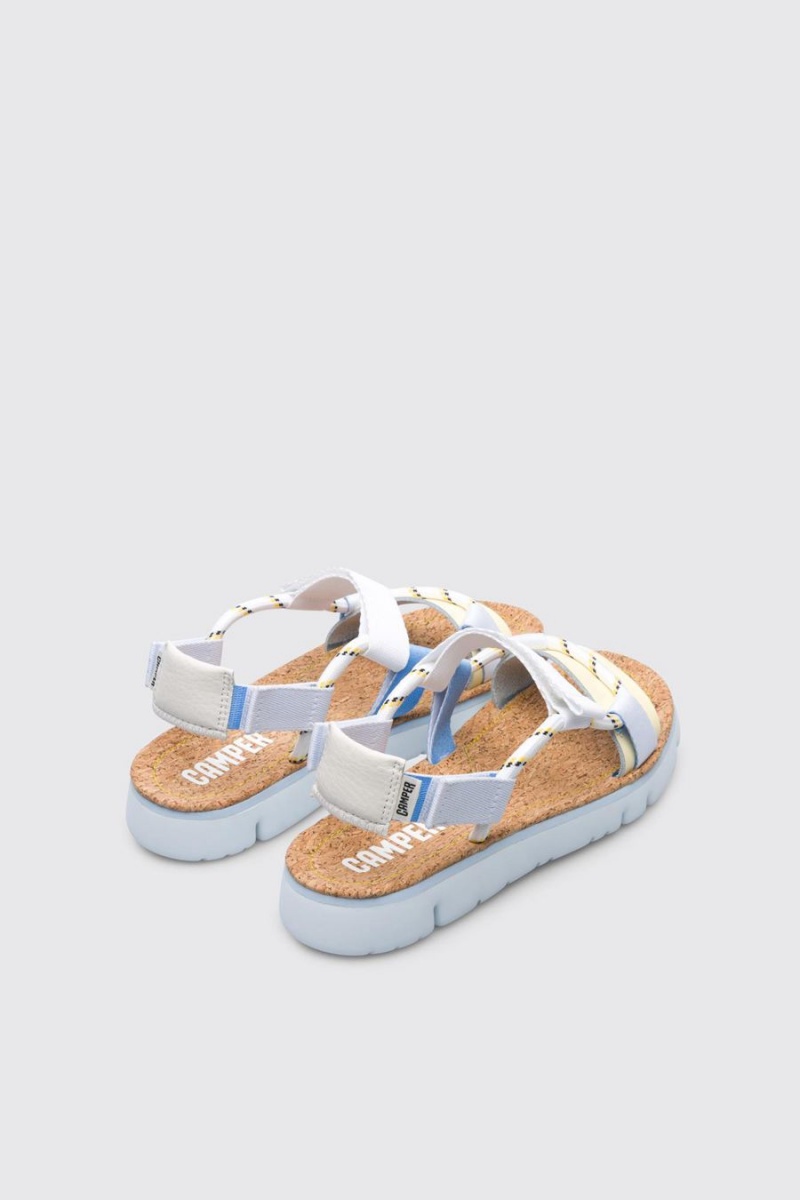 White Women\'s Camper Oruga Velcro Sandals | 7823051-EB