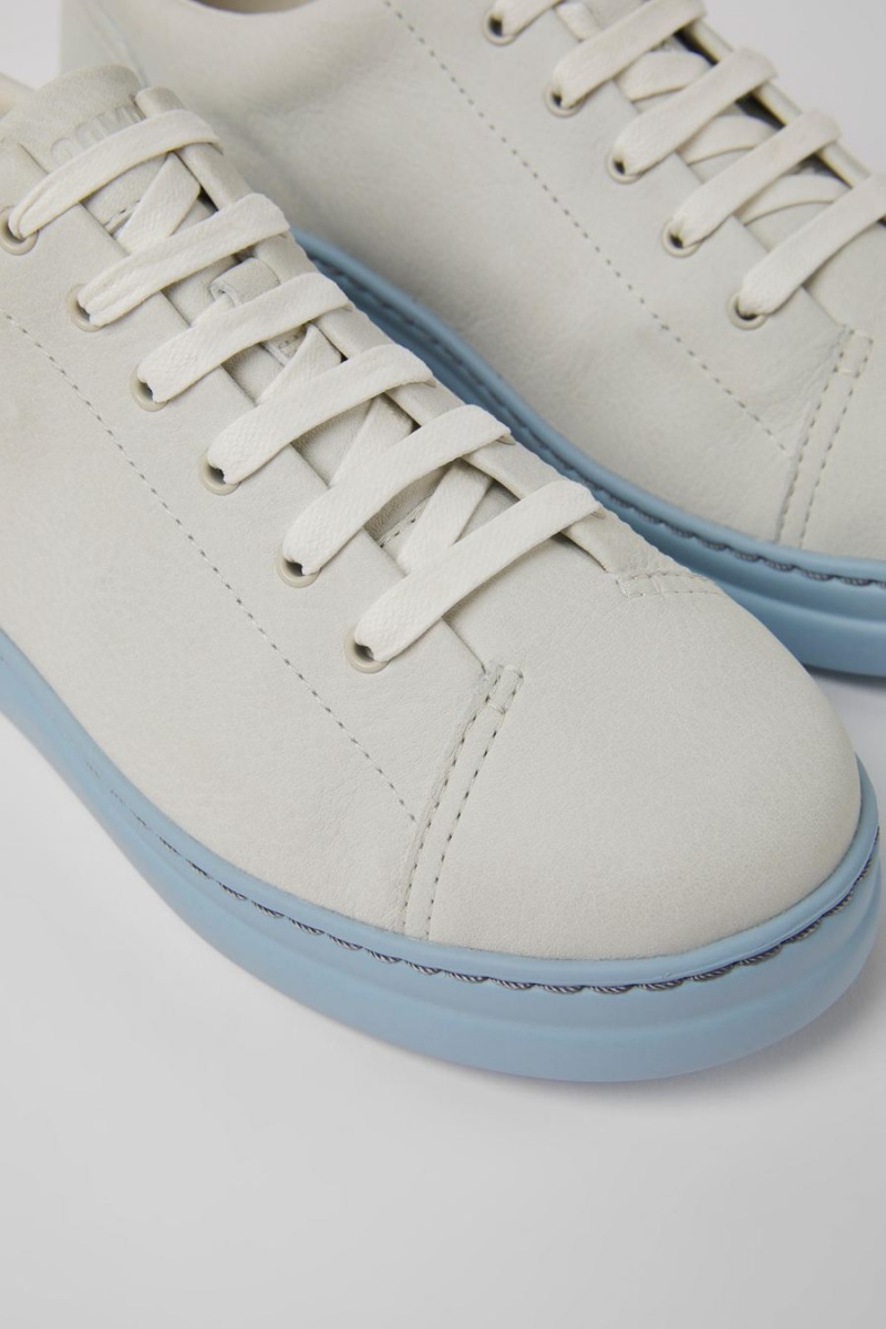 White Women's Camper Runner Up Nondyed Leather Sneakers | 7604185-GA