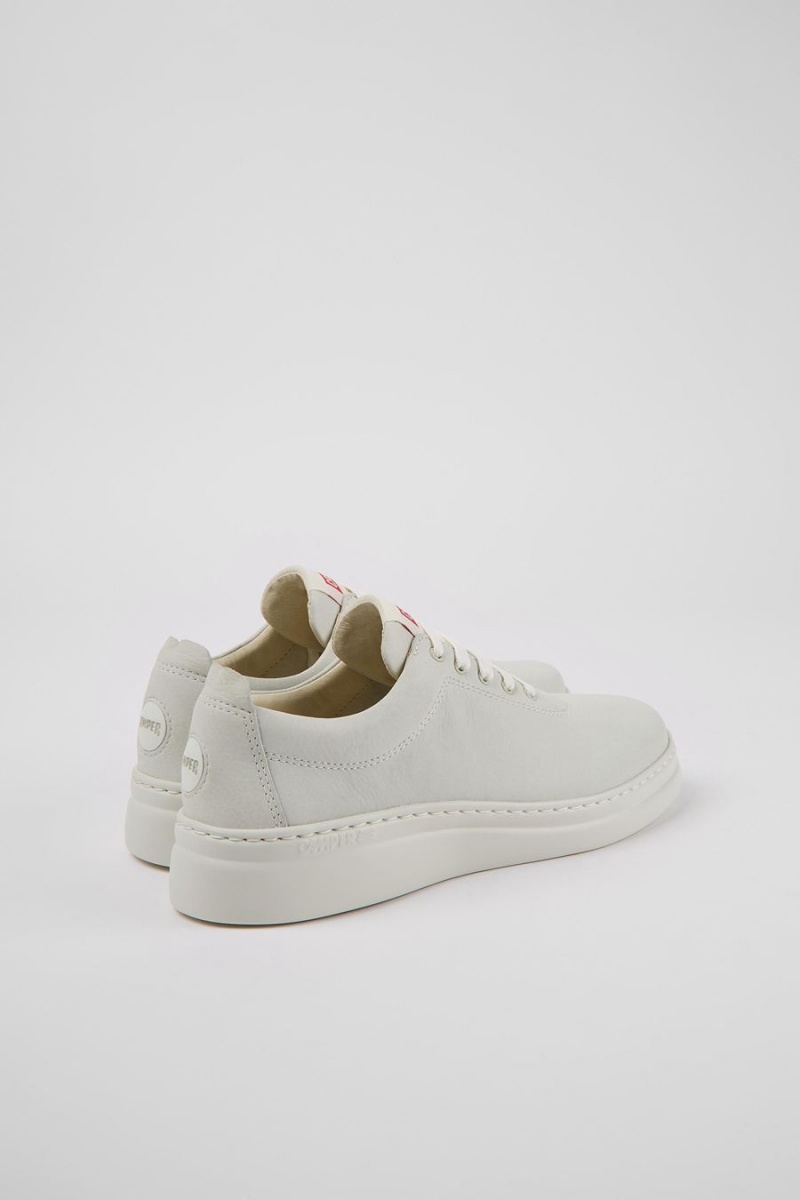 White Women's Camper Runner Up Nondyed Leather Sneakers | 3920457-RO