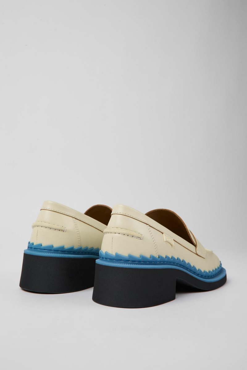 White Women's Camper Taylor Leather Loafers | 4718235-DP