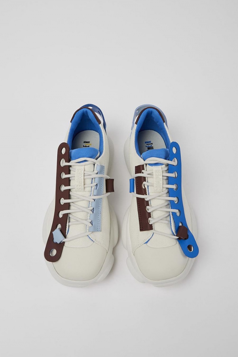 White Women's Camper Twins Sneakers | 2394786-RA