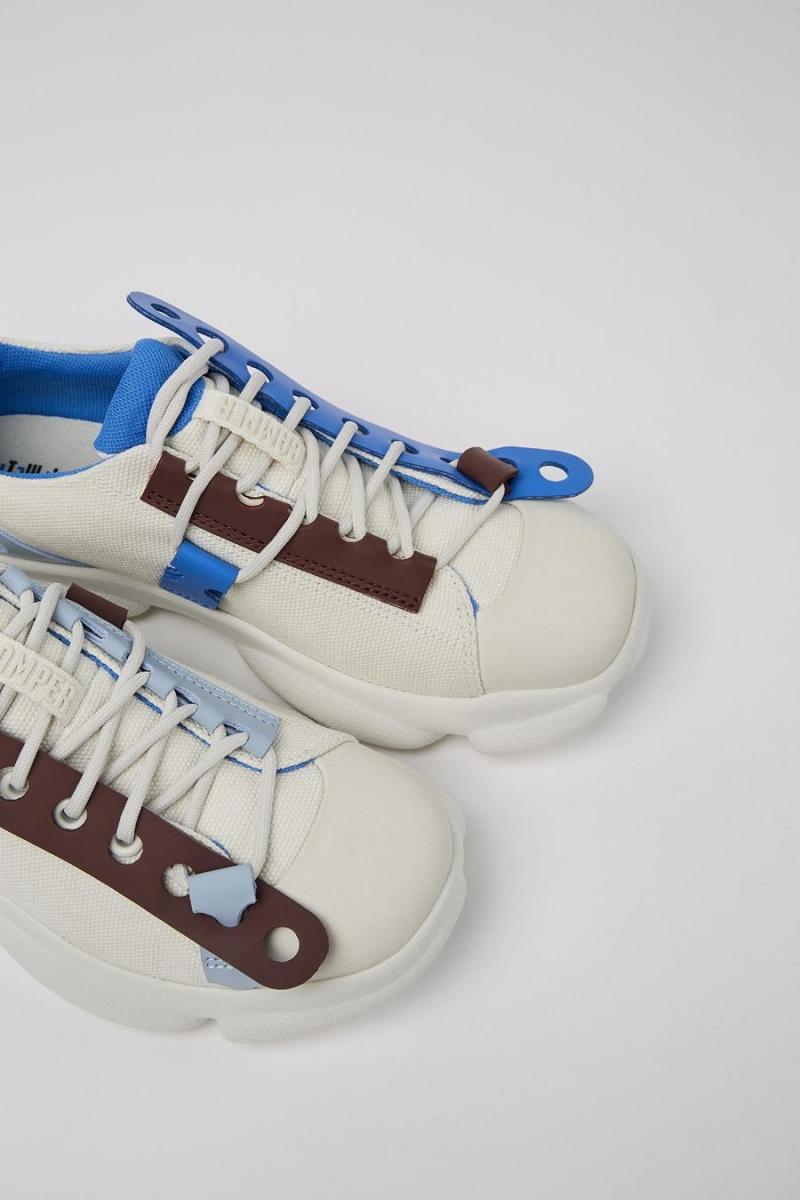 White Women's Camper Twins Sneakers | 2394786-RA