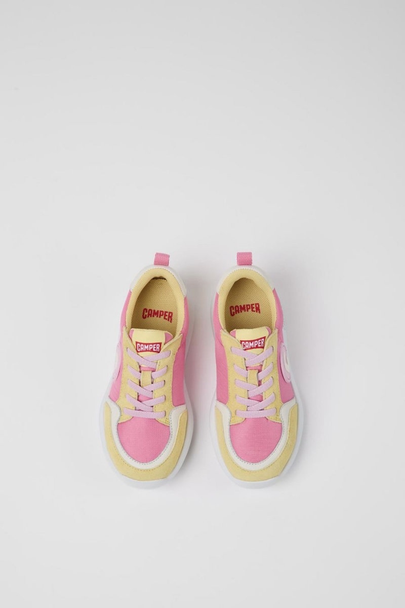 Yellow Girls' Camper Driftie Textile Nubuck Sneakers | 3017954-YM