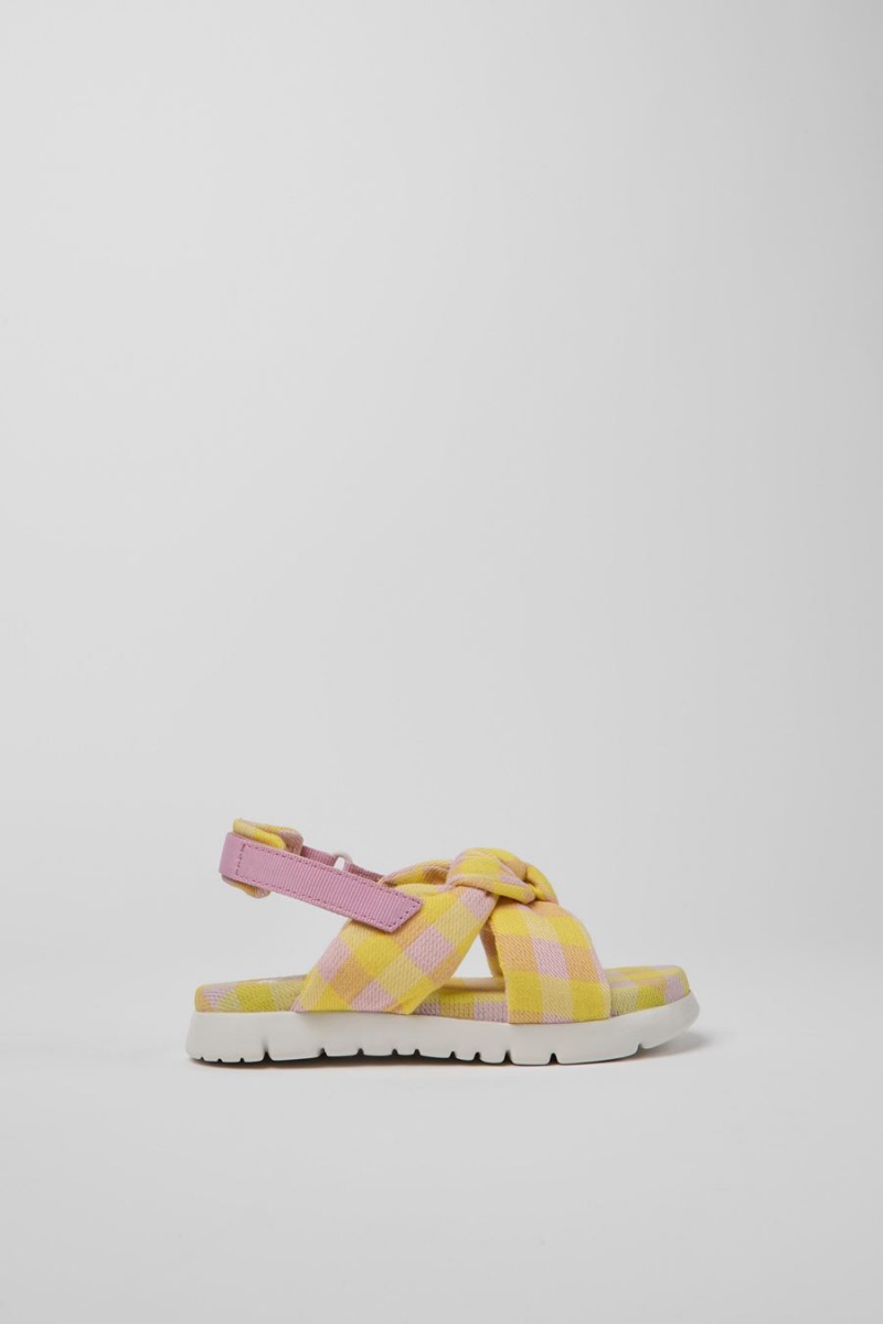 Yellow Girls\' Camper Oruga Sandals | 1248705-IV