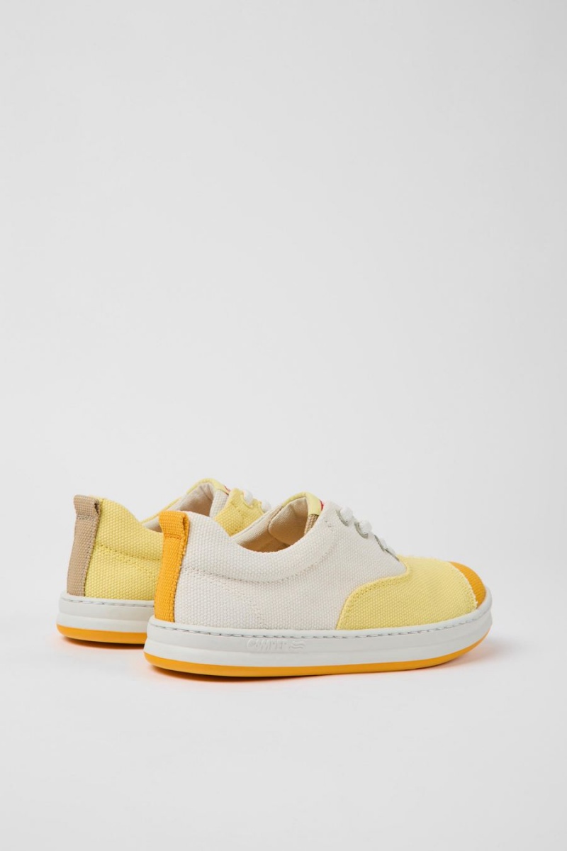 Yellow Girls' Camper Twins Textile Sneakers | 5267491-NY