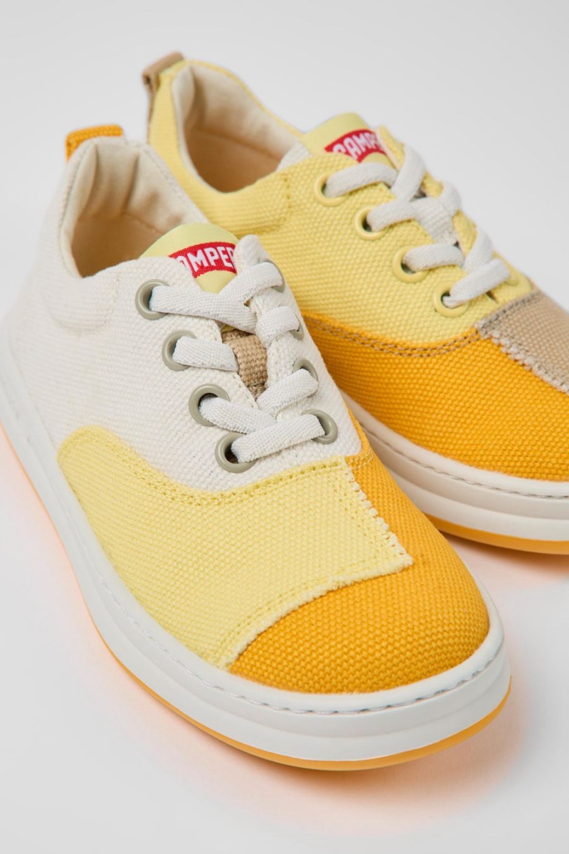 Yellow Girls' Camper Twins Textile Sneakers | 5267491-NY