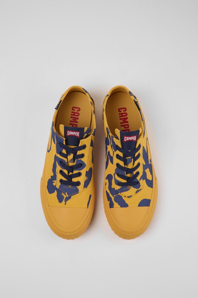 Yellow Men's Camper Camaleon Recycled Cotton Sneakers | 4086591-HY