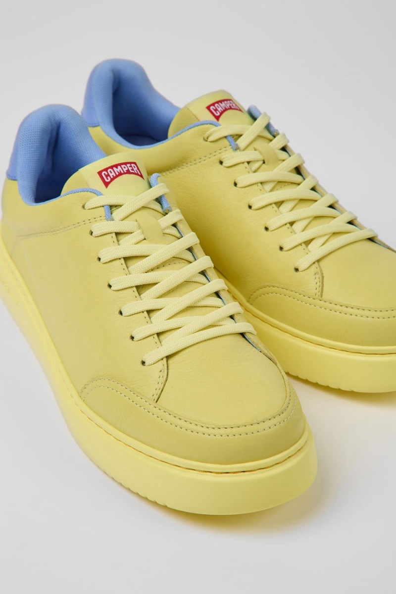 Yellow Men's Camper Runner K21 Leather Sneakers | 2487109-UD