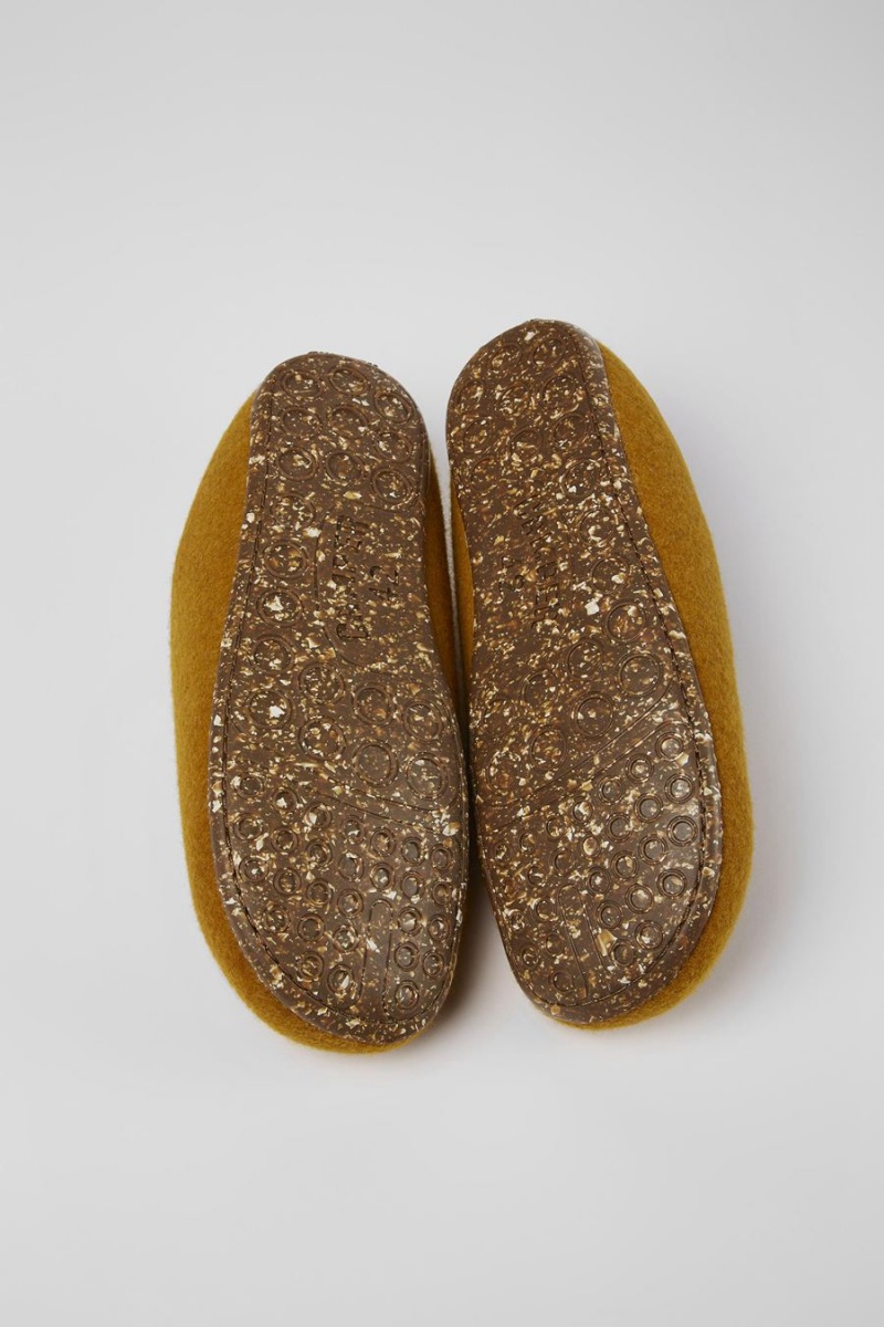 Yellow Men's Camper Wabi Wool Slippers | 5239014-HE