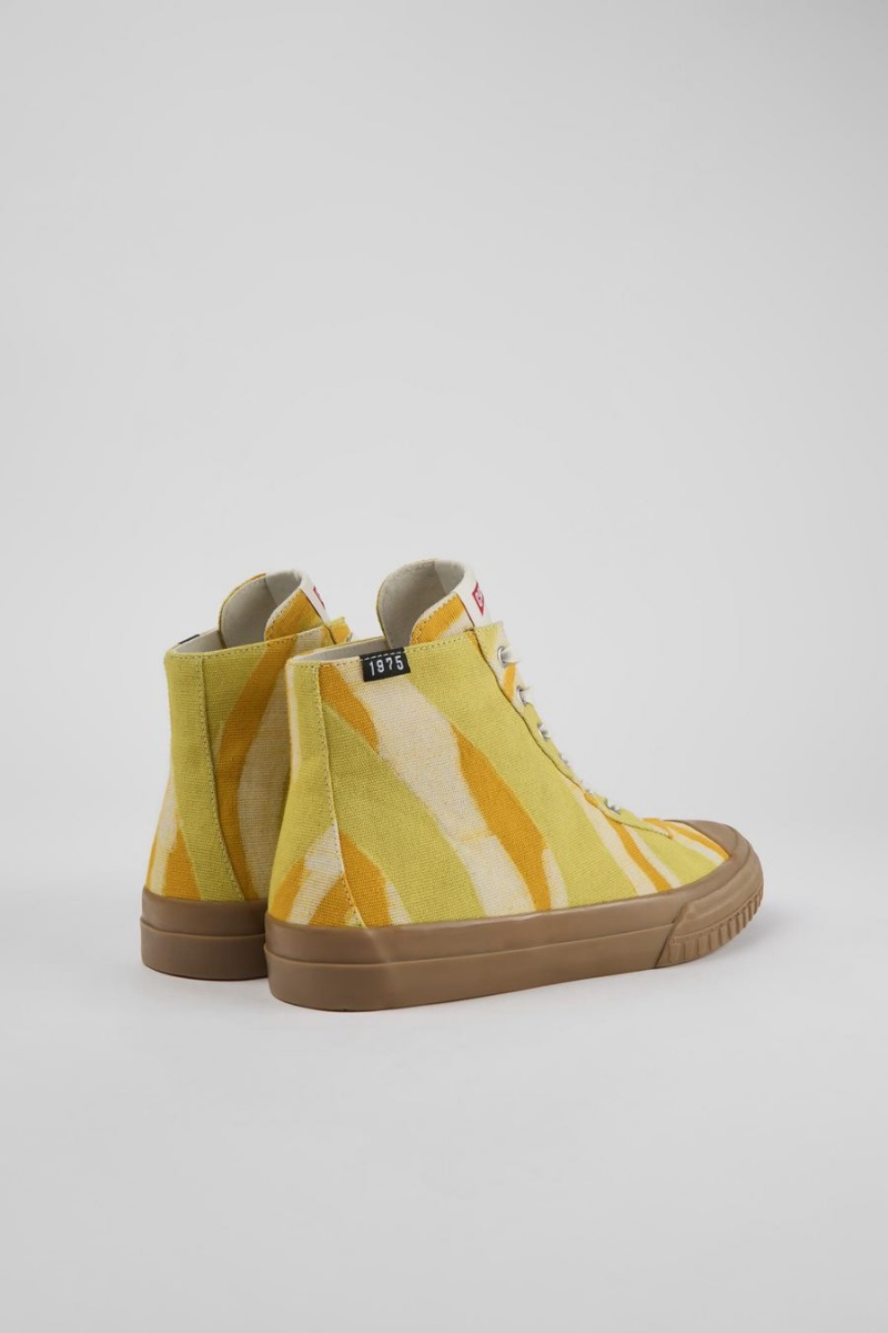 Yellow Men's Camper X Efi Organic Cotton Sneakers | 5426703-VZ