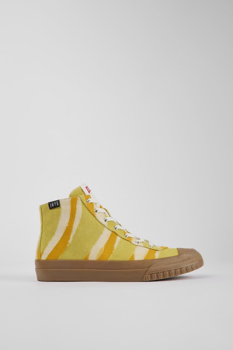 Yellow Men\'s Camper X Efi Organic Cotton Sneakers | 5426703-VZ