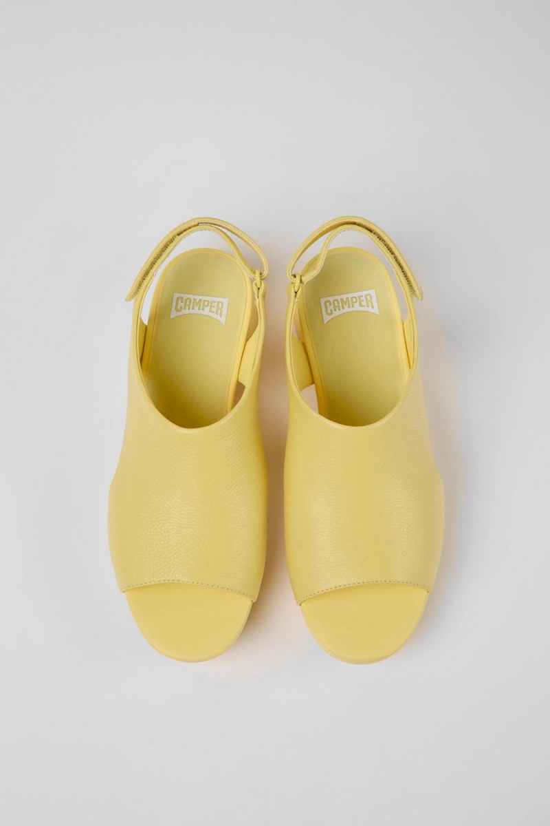 Yellow Women's Camper Balloon Leather Sandals | 7325140-XJ