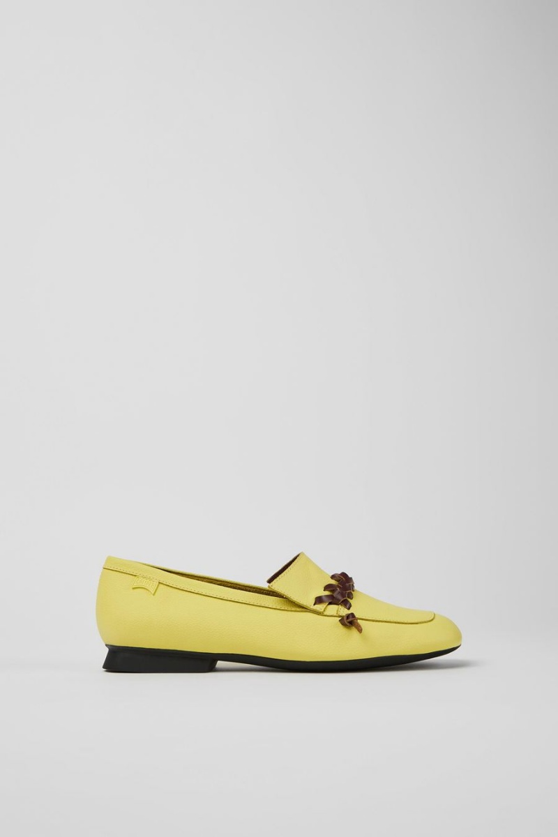 Yellow Women\'s Camper Casi Myra Leather Loafers | 6502174-OT