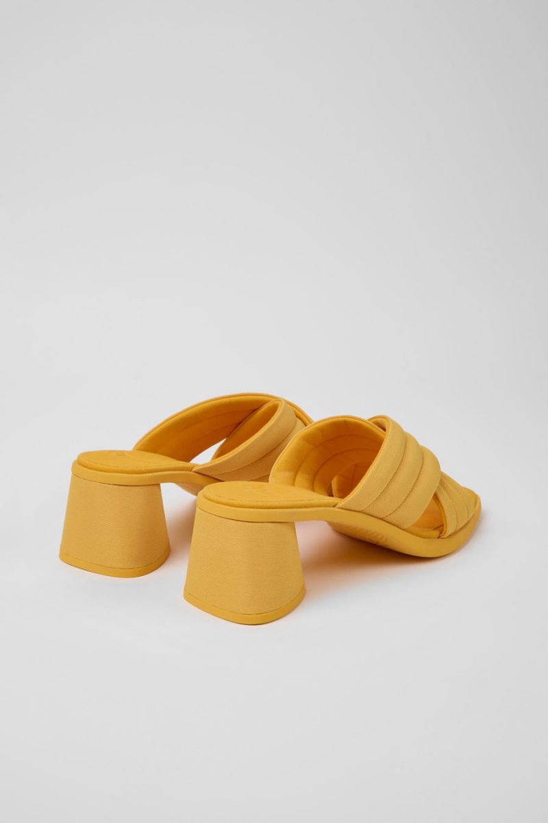 Yellow Women's Camper Kiara Textile Sandals | 7123068-JB