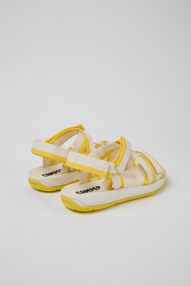 Yellow Women's Camper Match Recycled Pet Sandals | 5802376-GA