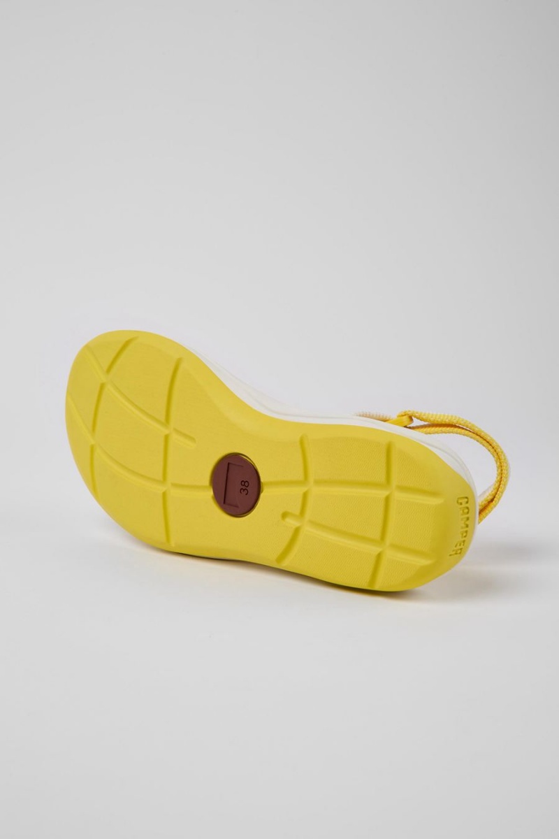 Yellow Women's Camper Match Recycled Pet Sandals | 5802376-GA