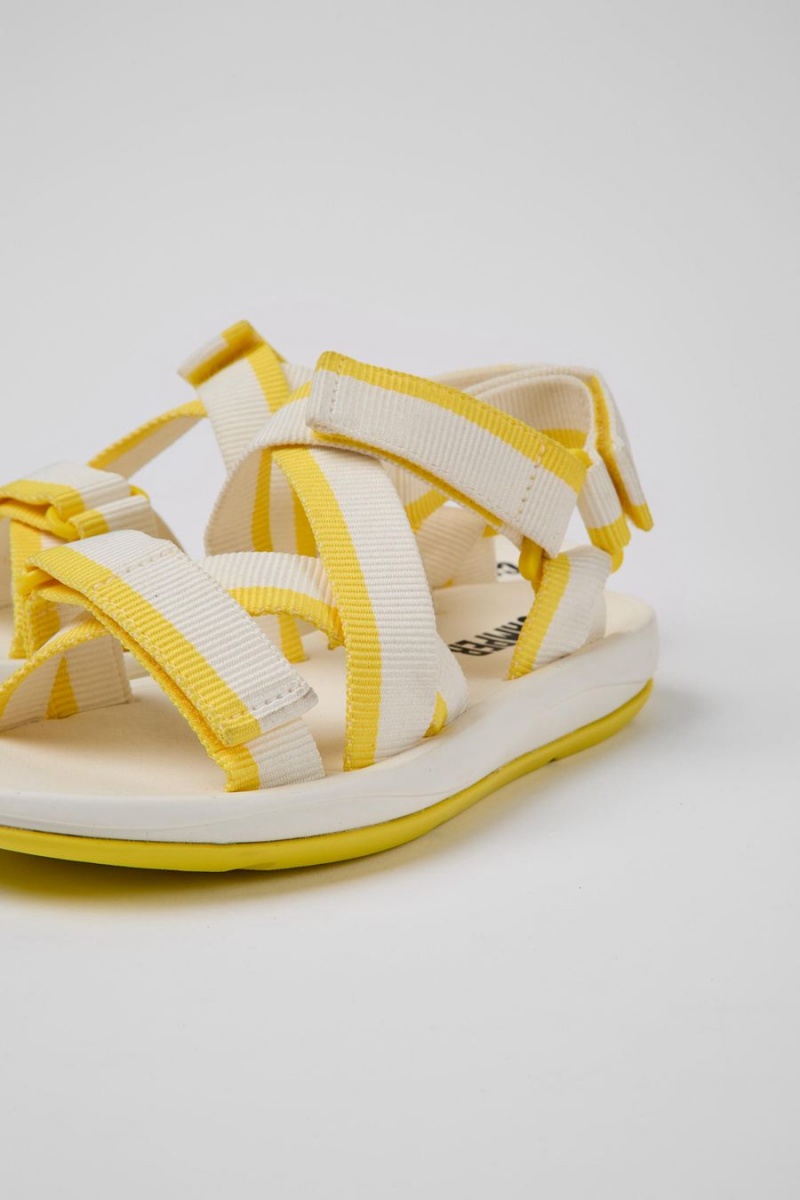 Yellow Women's Camper Match Recycled Pet Sandals | 5802376-GA