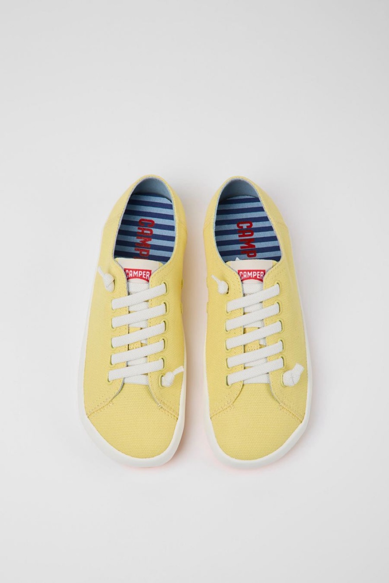 Yellow Women's Camper Peu Rambla Textile Sneakers | 8314502-BA