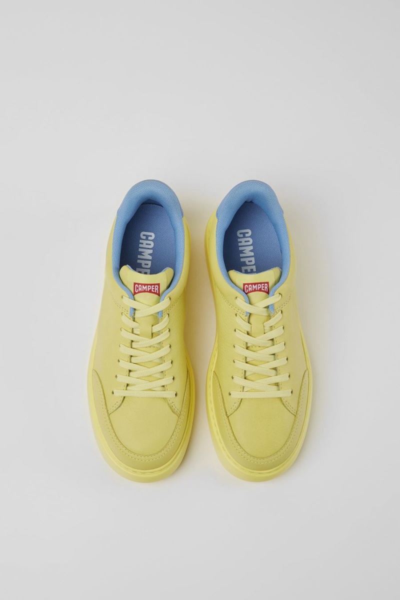 Yellow Women's Camper Runner K21 Leather Sneakers | 3610427-GP