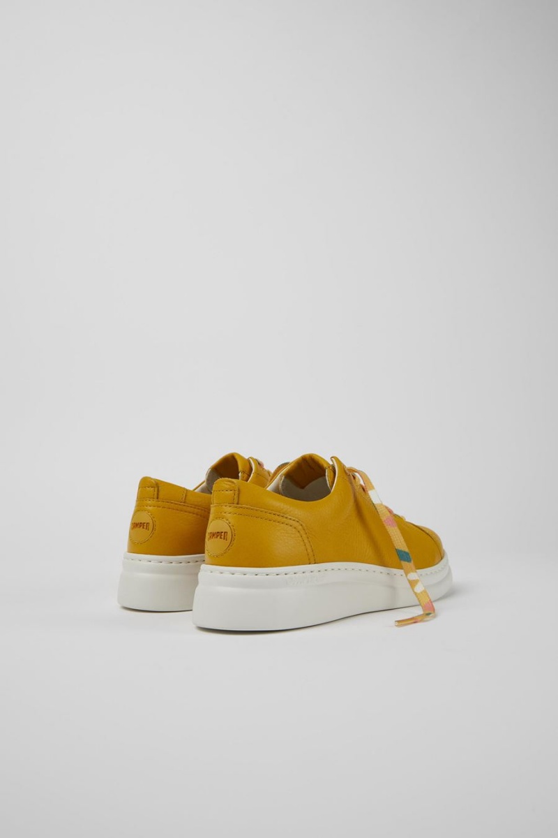 Yellow Women's Camper Runner Up Leather Sneakers | 0134762-GH